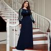 Plus Size Solid Color Slimming Evening Dress for Summer Banquets and Parties