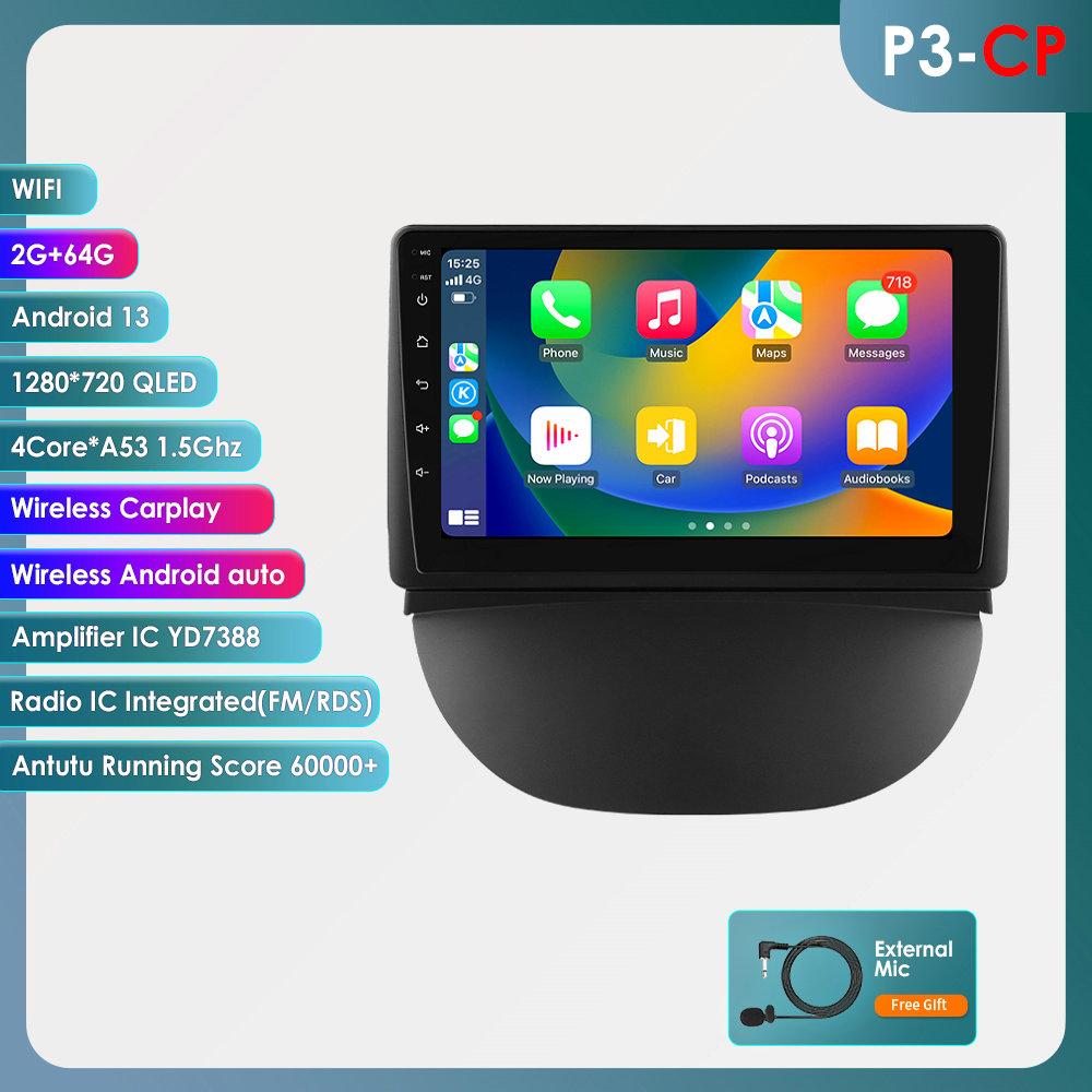 OSSURET Автомобильные интеллектуальные системы Carplay Android Car Radio для Renault Symbol 2003-2008 Мультимедийный видеоплеер WIFI Авторадио Интеллектуальный экран Wifi