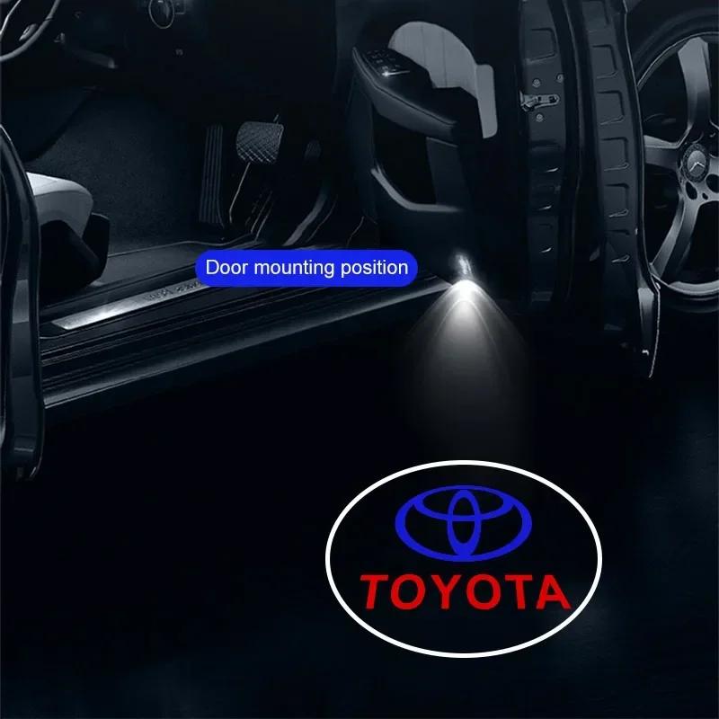 2 шт./компл. Приветственный свет для двери автомобиля Светодиодная лампа-проектор для автомобиля Автоаксессуары для Toyota Corolla Yaris Chr Auris RAV4 Camry Highlander