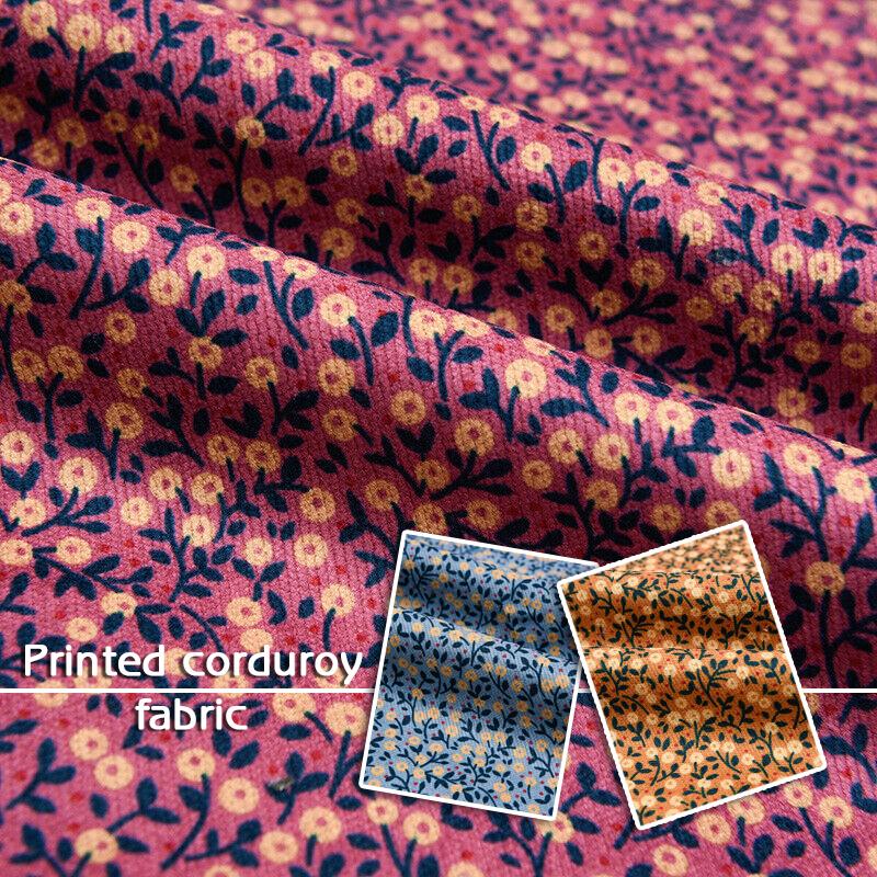 100*150 см мелкий цветочный принт ткань винтажная мягкая вельветовая ткань для шитья платье одежда скатерть сумка детская одежда