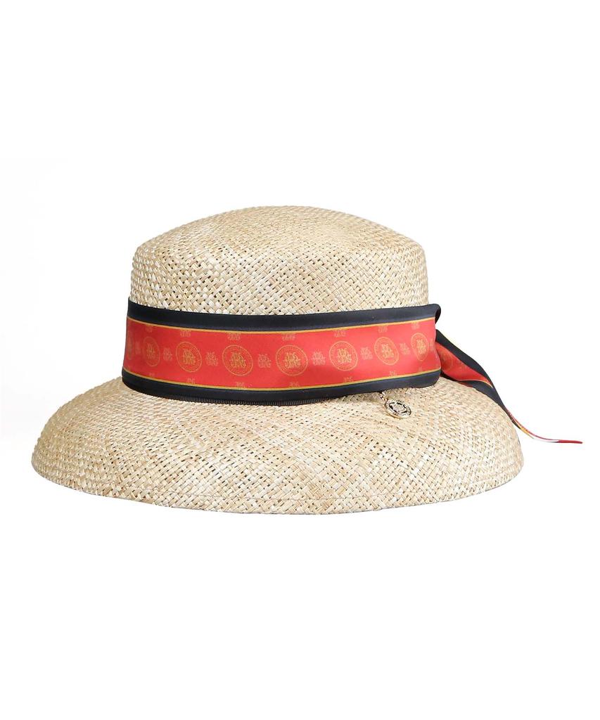 Kaliseumontapone Malissa Raffia Twilly Boater Hat Straw Hat