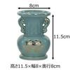 [Hasegawa Buddhist Altars] Buddhist Altar Flower Vase, Buddhist Altar Accessories, Ceramic Flower Vase, Blue Background, Gold Lotus, 4.0