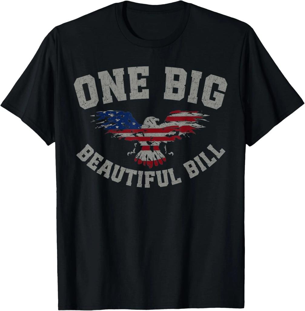 One Big Beautiful Bill Eagle USA Flag Political Unisex T-Shirt