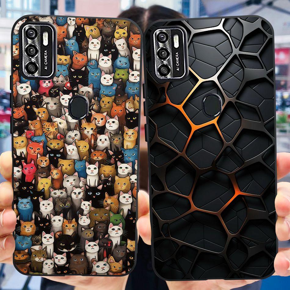 Для ZTE Blade A7s 2020 Чехол Zte A7020 Blade A7s 2020 Модный Крутой Рисунок Черный Силиконовый Мягкий Чехлы для Телефона