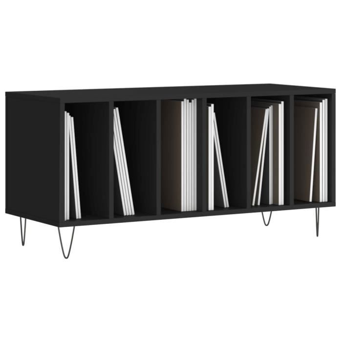 VidaXL Record Cabinet Black 100x38x48 Cm Engineered Wood 831749