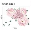 Peony Flower Home Wall Sticker Living Room Removable Decal Mural DIY Decoration