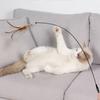 Интерактивная игрушка для кошек Handfree Cat Stick Играющий котенок Играющий тизер Палочка Игрушка на присоске Птица/перо Кошачья палочка Товары для домашних животных