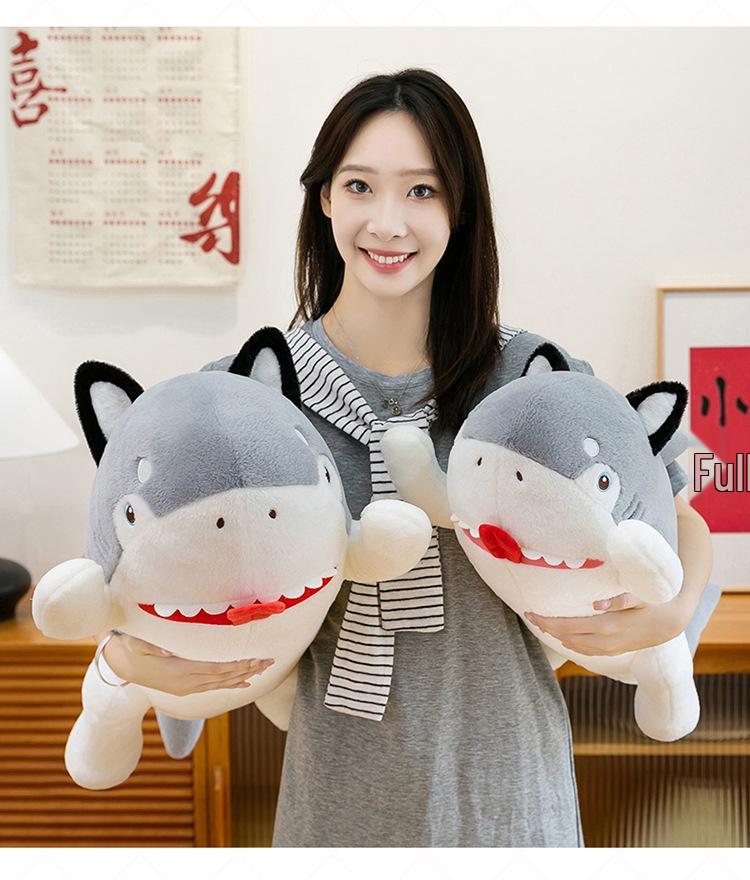 Плюшевая игрушка «Большая белая акула» серии «Океан» - Семейное украшение, Спутник для сна, Подарок-подушка для девочек