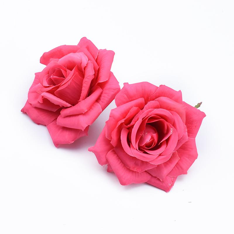 50/100pcs Silk Roses Flowers Wall Room Accessories Festival Car Decoration Home Wedding Cheap Artificial Plants Bride Brooch Diy