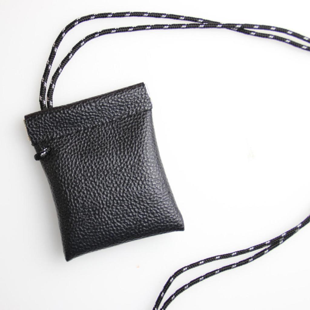 Унисекс Мини-кошелек на шею из ПУ кожи для ключей и монет, ожерелье, органайзер для наушников, уличный, для велоспорта, удобная сумка-хобо на шею для хранения