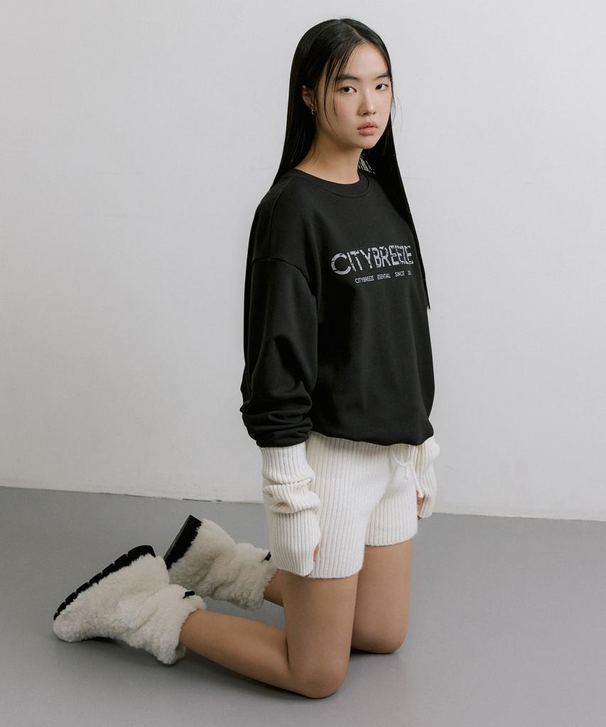 CITYBREEZE Essential Crack Logo Sweatshirt_Black