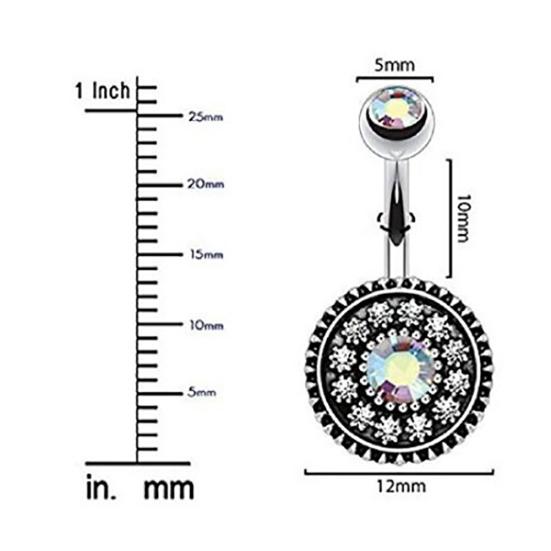 2 шт./компл. цветочные женские искусственные опаловые штанги пупка кольцо пирсинг пупка