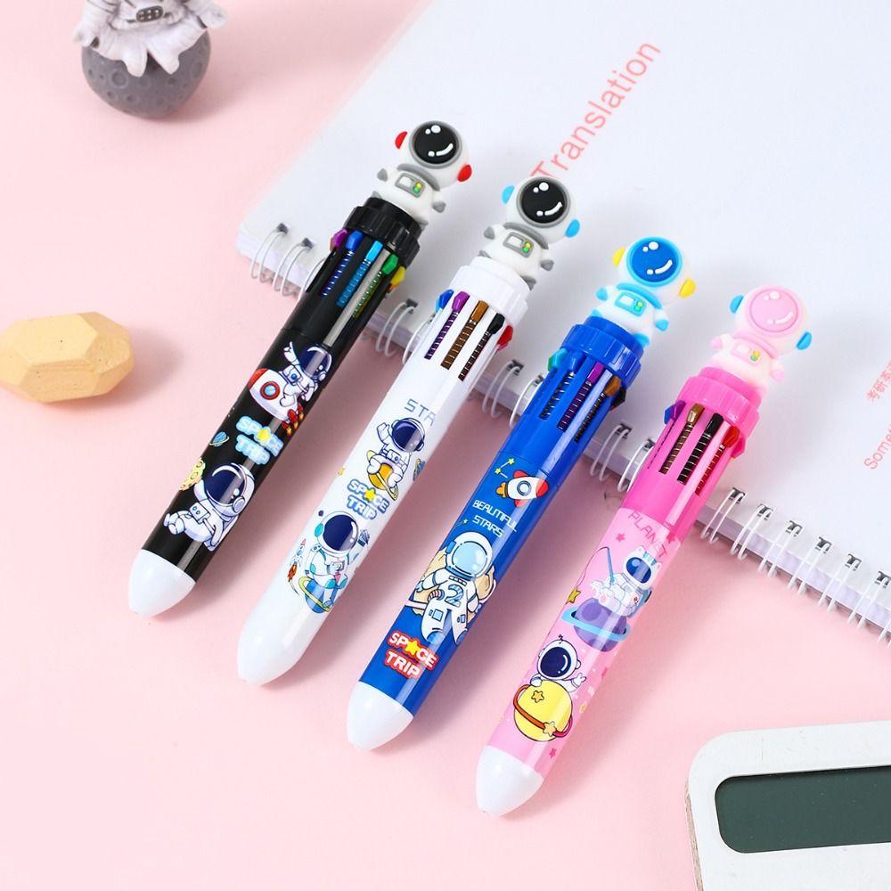 Astronaut 10 Colors Ballpoint Pen Multifunctional Multicolored Pen  Student Stationery