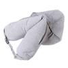 Neck Pillow Airplane Stuffable Travel Neck Pillow with Hood Fillable Storage Bag for Sleeping Home Car Plane Hotel Camping