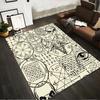 Mystical Symbols Printed Rug Non-slip rug suitable for living room and bedroom sofas