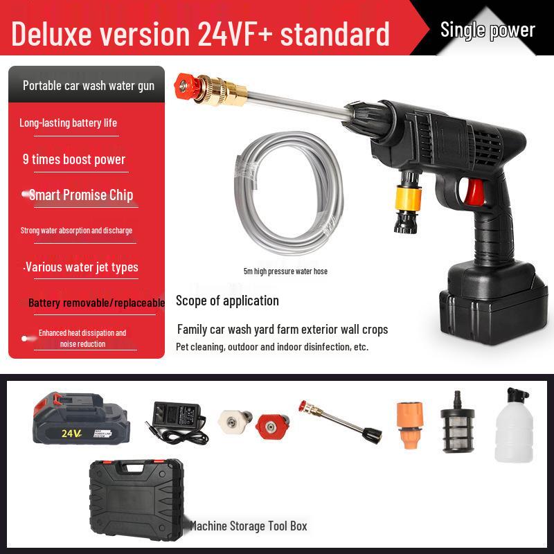 Беспроводной электрический пистолет для мойки автомобилей высокого давления с аккумуляторной батареей
