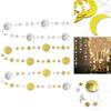 Shiny Metallic Moon Star Banner Adorable Decoration For Any Special Occasion!