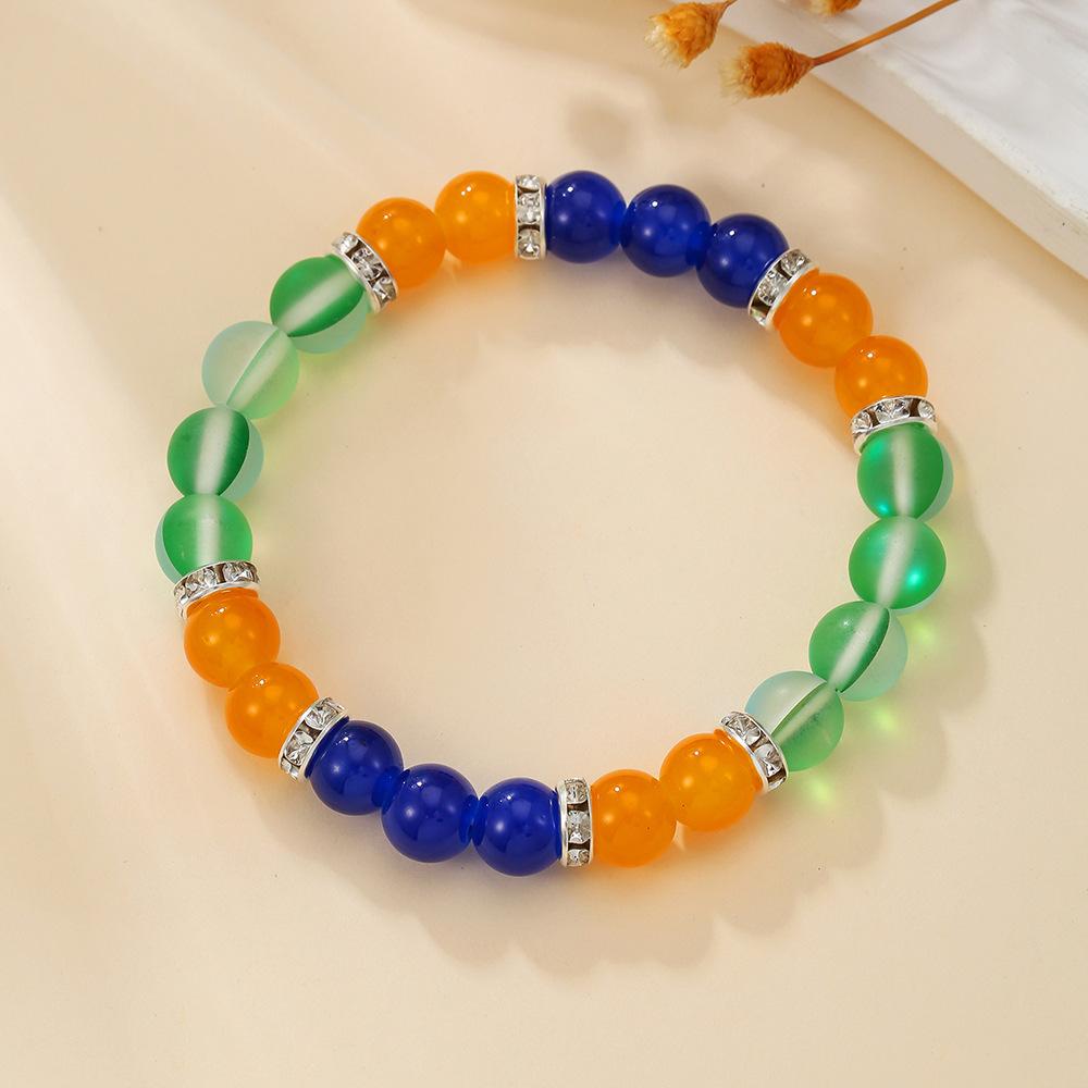 Xiyin explosive glass beaded bracelet, combined with World Cup series elastic rope jewelry