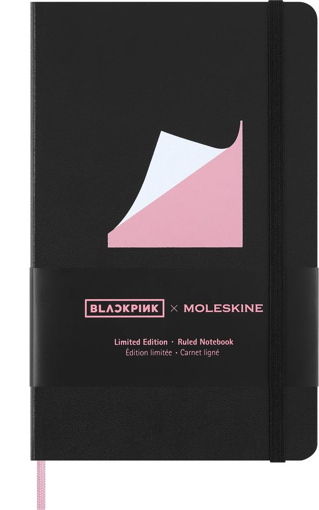 Moleskine X BLACKPINK Notebook, Hardcover, Horizontal Ruled, Large Size (13cm X 21cm), Black, SKNTBHL7932BP01