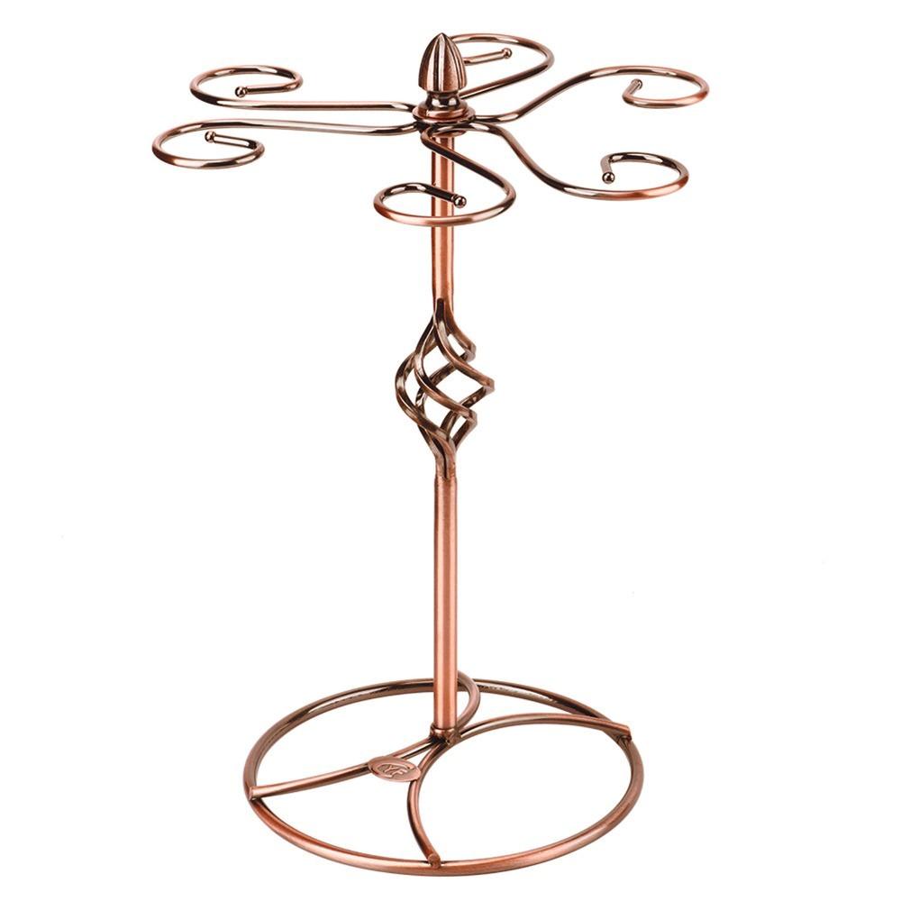 6 Hooks Wine Glass Holder Metal Cup Rack Retro Stemware Rack Restaurant