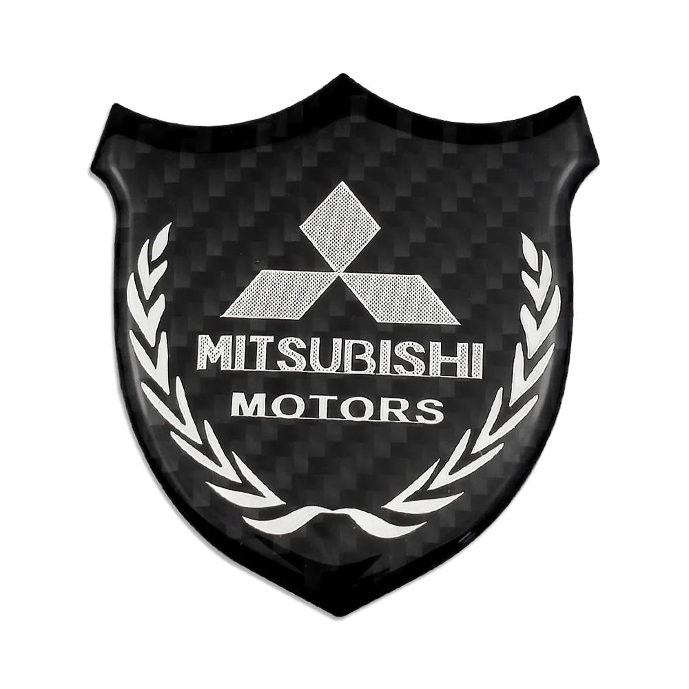 Metal Carbon Fiber Emblem for Mitsubishi Logo RALLIART ASX Lancer 9 10 L200 Pajero Outlander Eclipse Window Sticker Badge