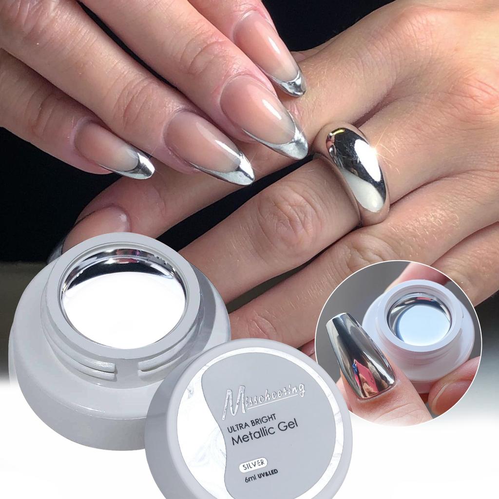 Nail Beauty Mirror Metal Glue Silver Painting Wire Hook Edge Color Painting Phototherapy Nail Oil Glue