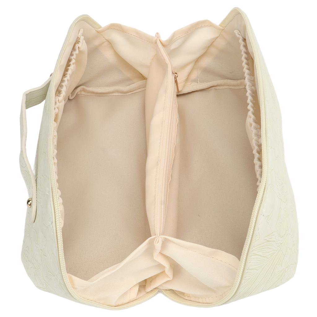 Косметичка для макияжа Большая вместимость Рельефный узор Многофункциональный разделитель PU кожа Макияж