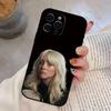 B-Билли Айлиш Певица Чехол для телефона Для iPhone 17,16,15,14,13,12,11 Plus,Pro Max,XS,Мягкий силиконовый Черный чехол
