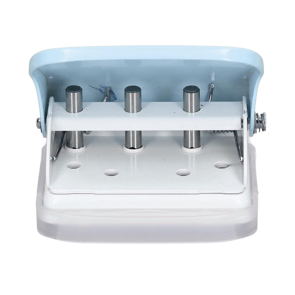 Hole Punch Ruler Design Quick Positioning 3 Holes Metal Paint Body Loose Leaf Puncher for Documentation