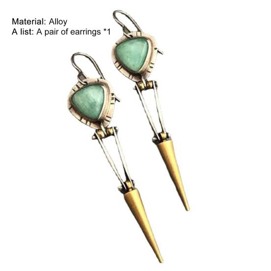 1 пара уникальных резных сережек-капель для пирсинга, очаровательный подарок, винтажный этнический стиль, женские камни с камнями