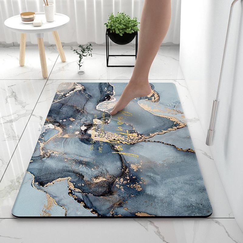 Absorbent Mat Bathroom Soft Mat Light Luxury Toilet Toilet Absorbent Mat Door Quick Drying Door Mat Non-slip Mat