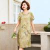Летнее прямое платье Baolianduo для женщин среднего возраста с цветочным принтом
