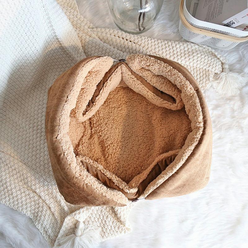 Складной коврик для кровати 2 в 1, теплая кровать для домашних животных, питомник для домашних животных, пушистая удобная подушка для домашних животных