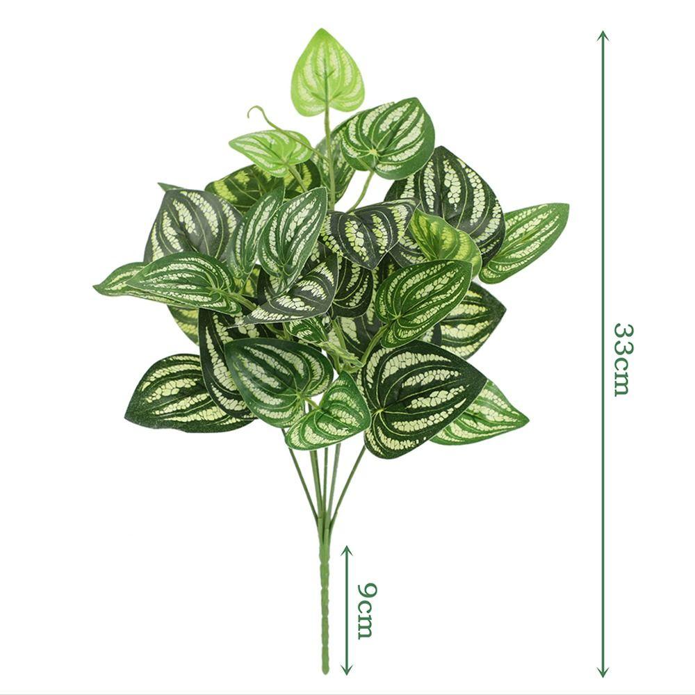 7 Голов Искусственные Листья Зеленого Растения Большое Искусственное Растение Украшение для Офисного Стола