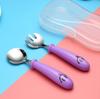 Baby Kids Child Food Grade 304 Stainless Steel Toddler High Quality Baby Spoon and Fork Set With Cover Storage Box