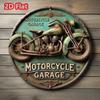 Винтажная металлическая жестяная вывеска с мотоциклом, 2D круглая настенная art, декор для дома, бара, подарок