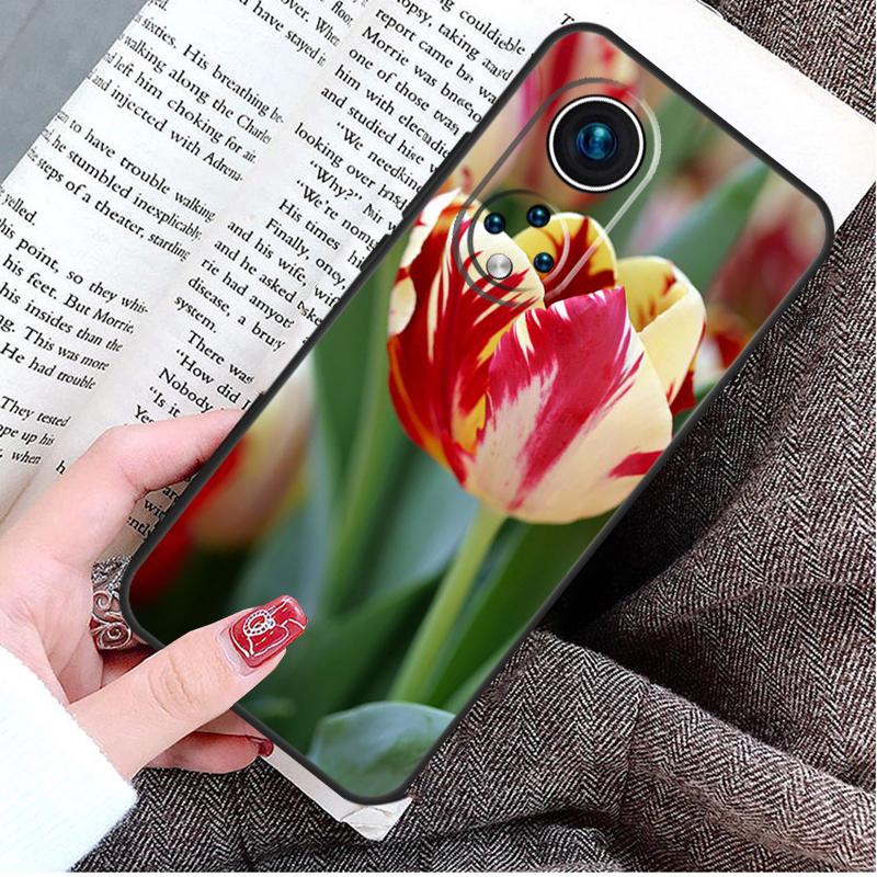 Чехол-цветок с весенними тюльпанами для Honor Magic 5 6 7 8 Pro Honor Win RT X9d X9c X9b X9a X8c X8b 50 70 90 400 200 Lite