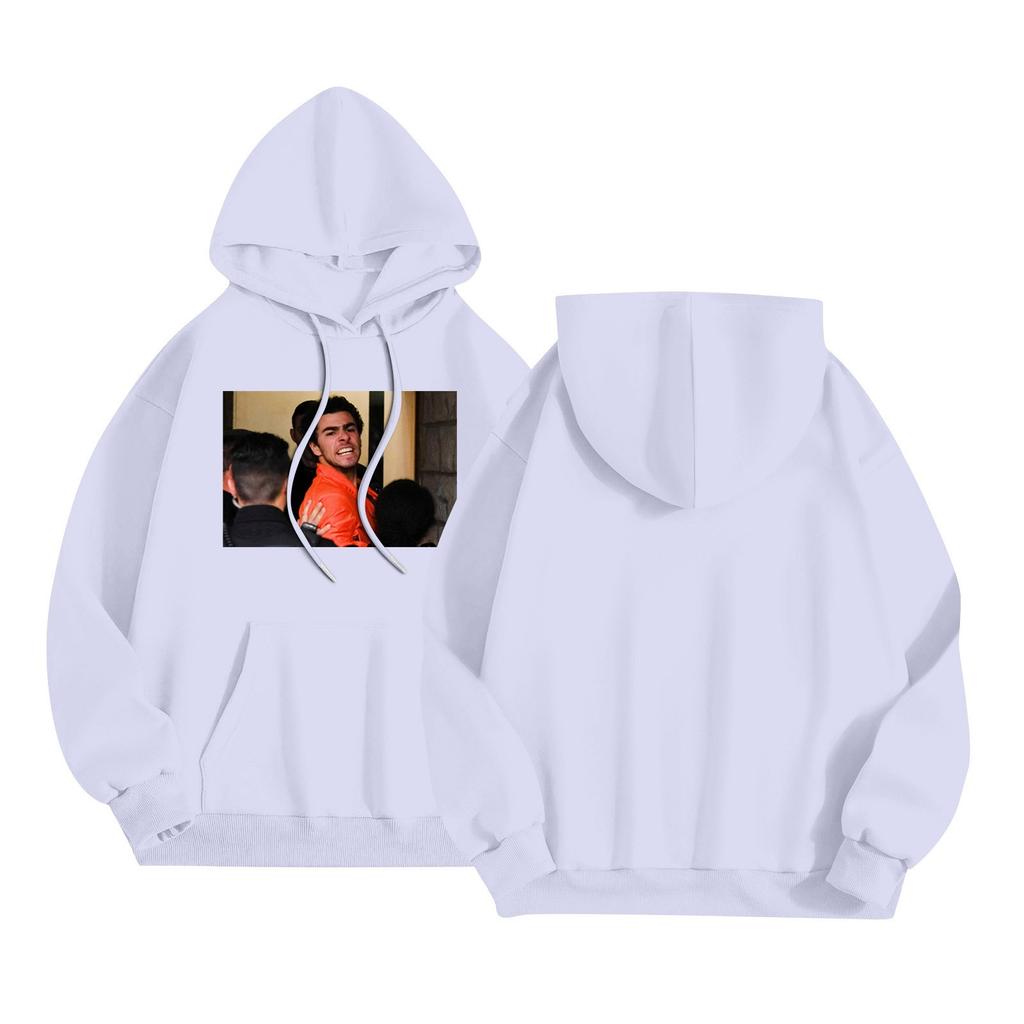 Унисекс Повседневная мода Печать Свободная завязка на шнурке с капюшоном Длинные рукава Толстовка