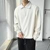New Lapel Zipper Long Sleeve Pullover Men's POLO Shirt Trendy Men's Casual Fashion Ins Light Familiar Style Top
