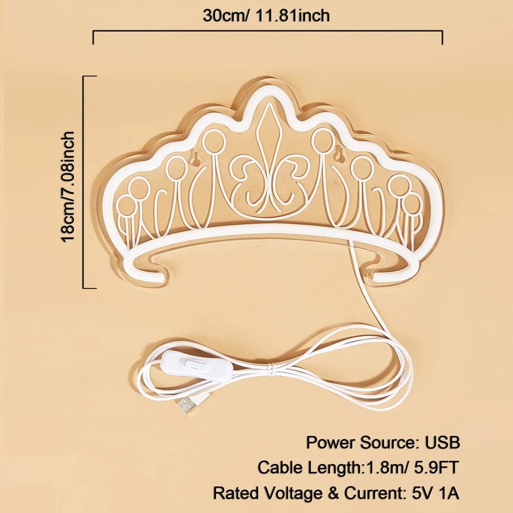 Chi-buy Корона, светодиодная неоновая вывеска, неоновые вывески с питанием от USB, ночник, 3D настенное искусство и игровая комната, декор для спальни, гостиной, лампы, вывески