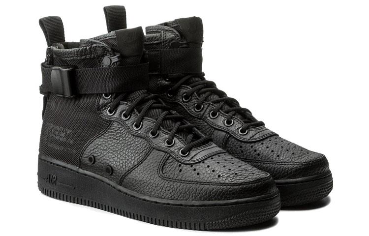 Nike Sf Air Force 1 Mid Тройной Черный 917753-005