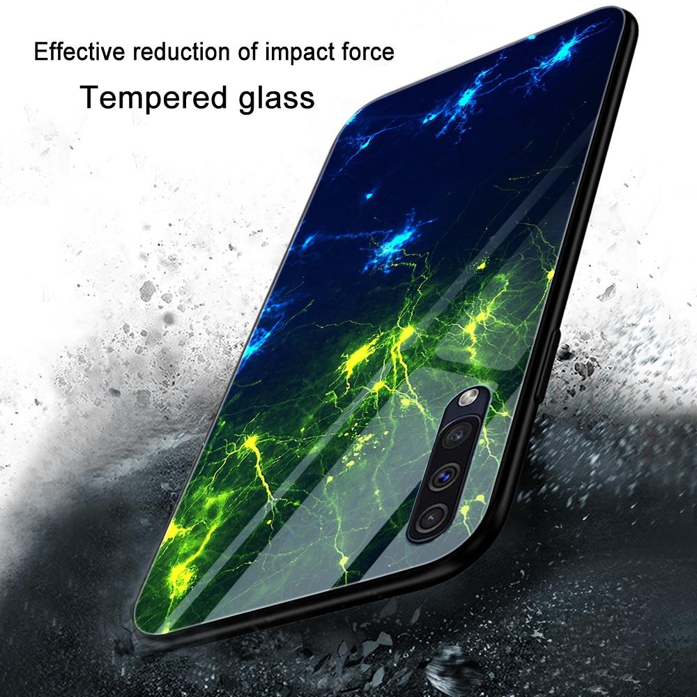 Background Marble Case For Samsung Galaxy A52 A70 A71 A73 A53 A13 5g A03 A72 A22 A21s A03 Core A42 Tempered Glass Capinha Cover