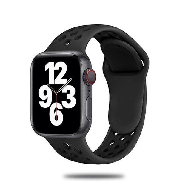 Sport Strap For Apple Watch Band 6 SE 5 4 44mm 45mm 40mm Silicone Breathable Belt Bracelet To iWatch Watchband iWatch Ultra 7 6 5 4 41mm 42mm 38mm