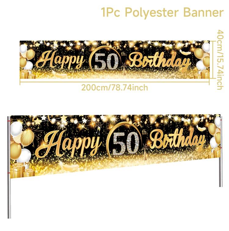 Black Gold Birthday Background 30 40 50 60 Years Birthday Party Decor Adult 30th 40th 50th Birthday Party Supplies Anniversary