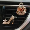 Creative Car Vent Clip Purse Car Air Freshener Auto Outlet Perfume Clip Car Scent Diffuser Bling Crystal for Women Girls Gifts
