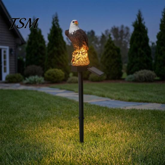 Garden Gifts for Landscaping Lovers Eagle Solar Light, Outdoor Waterproof LED Light with Villa Courtyard Decorative Fixtures Stake, Bald Lawn Pathway