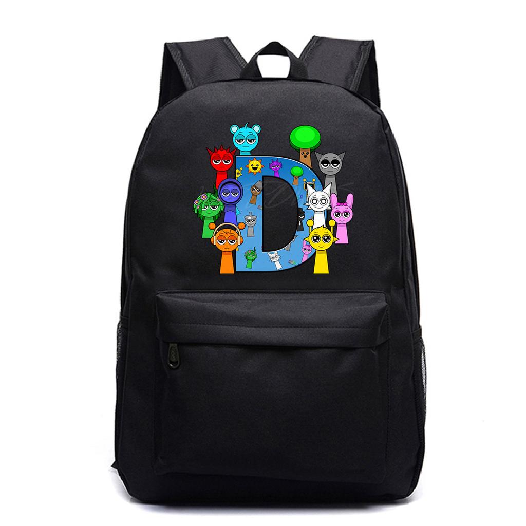Leisure Travel Backpack Rhythm Box 26 Letter School Bag Elementary and Secondary School Students Peripheral Backpack Trend