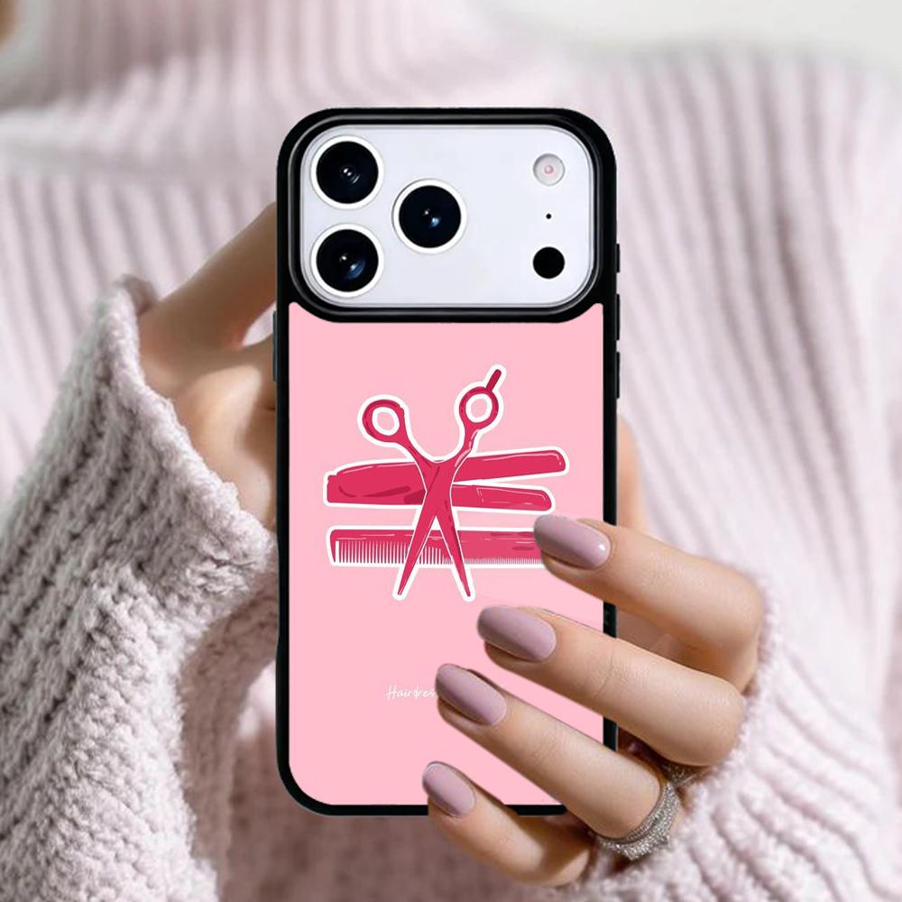 Парикмахерская Расческа Салон Красоты мягкий Чехол для Телефона Для Apple iPhone 17 Air 16E 15 14 Plus 13 12 11 Pro Max Mini Funda Чехол