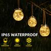 Solar Lantern Lights Waterproof Flickering Flame Garden Light Decorative Solar Hanging Lantern with 2 Modes for Yard Patio Decor