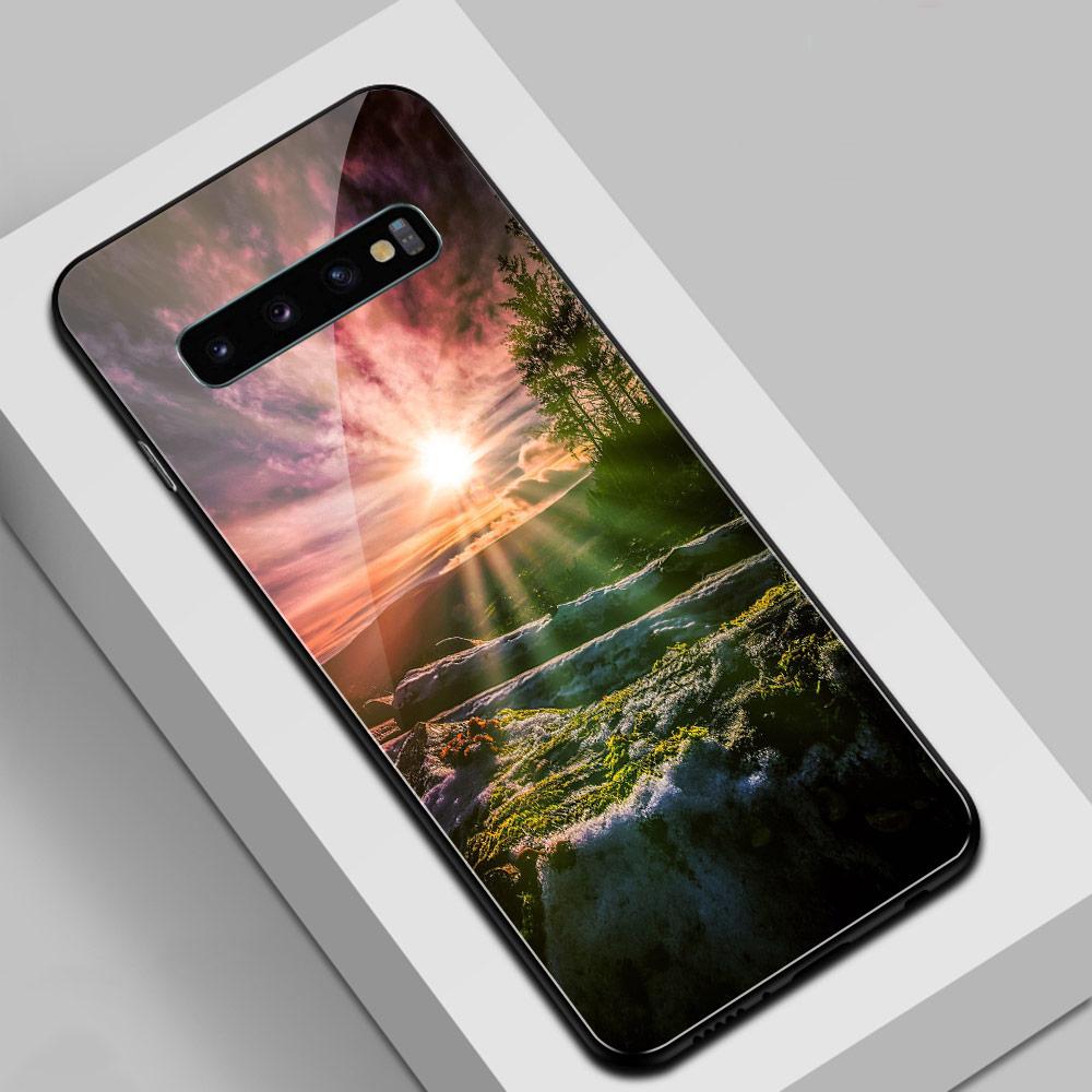 Чехол Road View для Samsung S22 Стеклянная задняя крышка Чехол S10 для Galaxy S8 S9 S10 plus Note 8 9 10 plus S10e S20 plus ultra